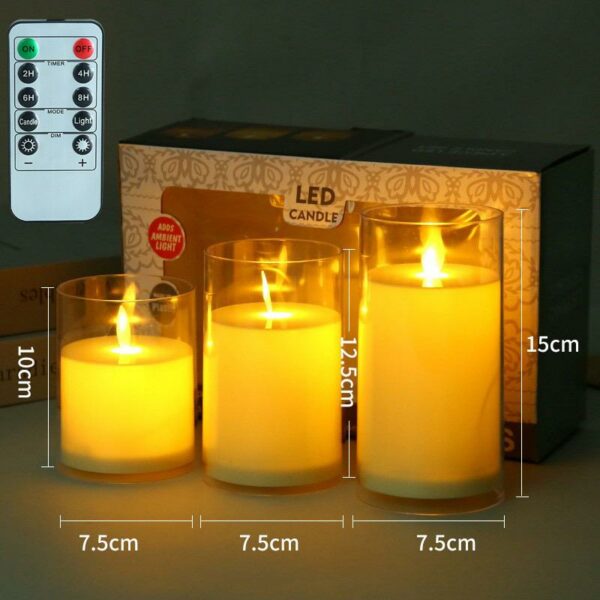 LED Candle SET (7,5cm | 10, 12,5, 15cm)