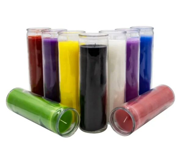 7 day glas jar candle - 750g (different colors)