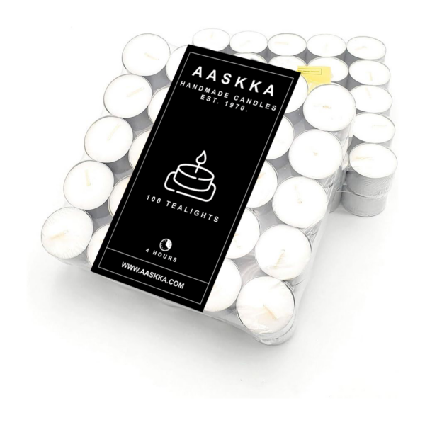 Tealight, AluCup, white, 4h